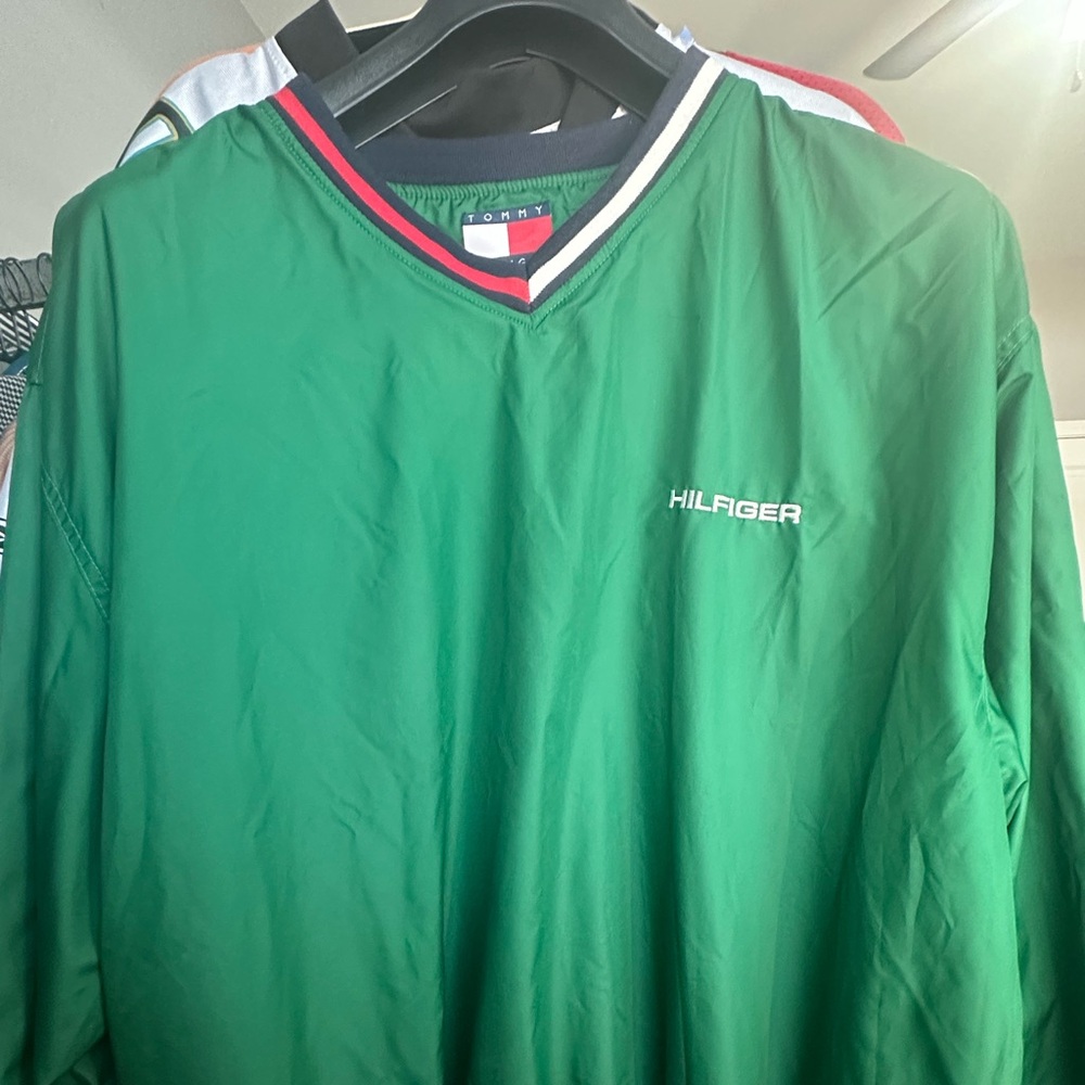 Tommy Hilfiger Long Sleeve Green Pullover - Size XXL